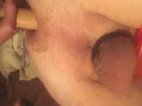 Man's ass gets destroyed by strap fucker